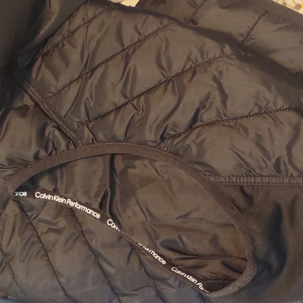 Calvin Klein Black performance Quilted Vest Plus Size 1X New - Picture 9 of 11